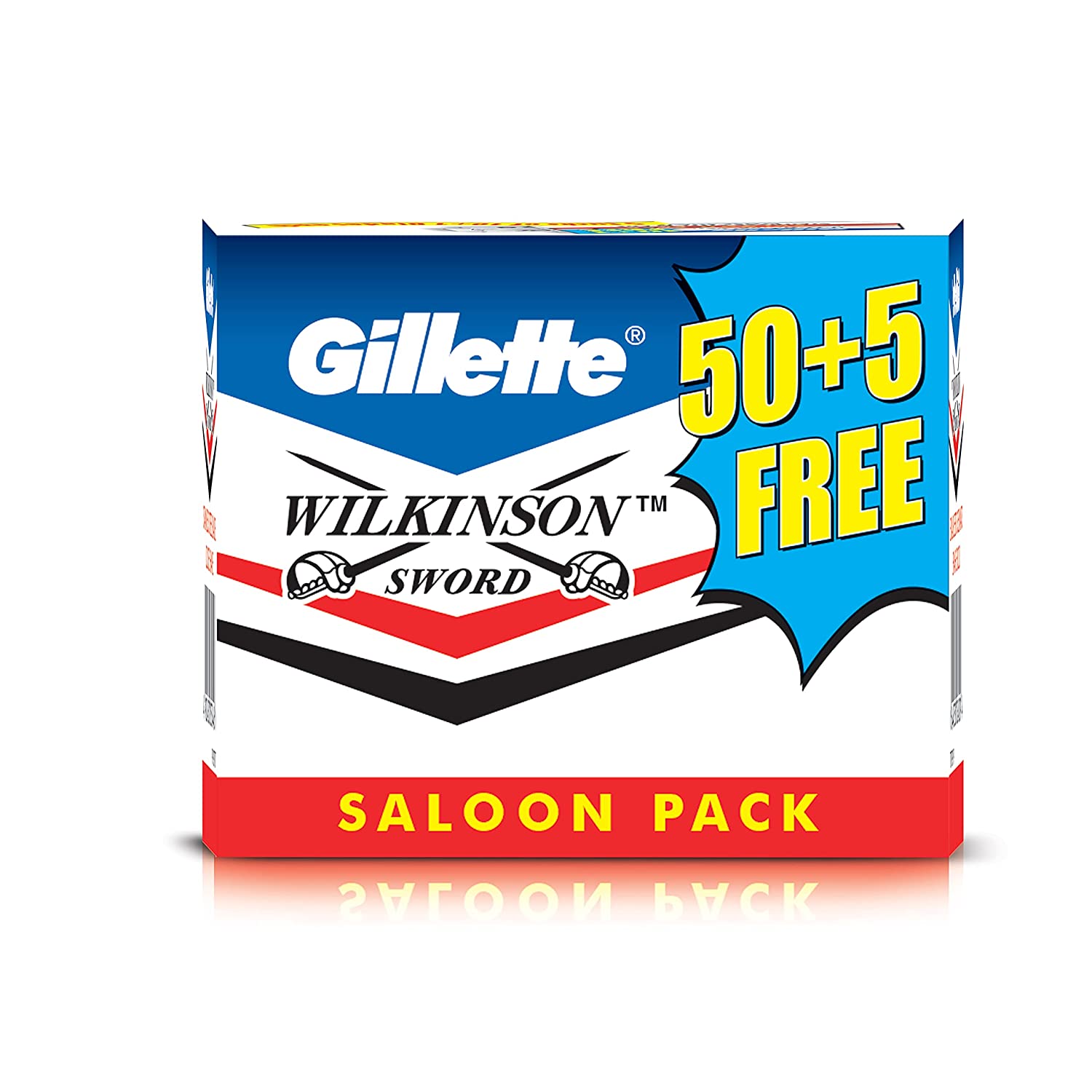 Gillette Wilkinson  Sallon Pack of 10 (50+5 Free Blade)